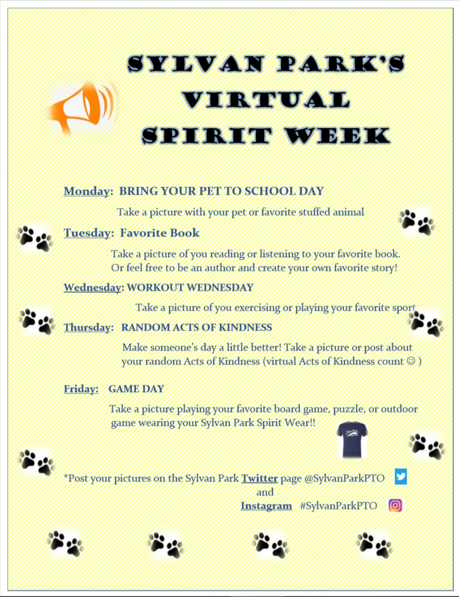 Virtual Spirit Week!   Sylvan Park Paideia Elementary School